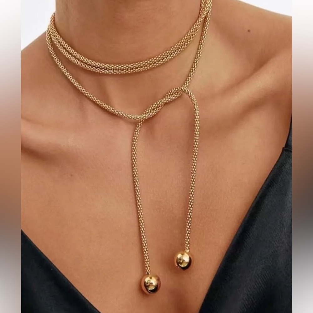Multi Style Gold Wrap Necklace 18k gold plated